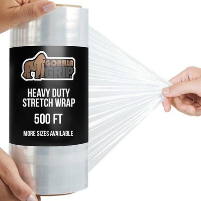 Gorilla Grip 500 Stretch Film Heavy Duty Plastic 500Ft Shrink Wrap Roll 10