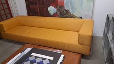 Designer Couch, Sofa, Wohnzimmercouch, 260 cm breit, senfgelb – NEUWERTIG!