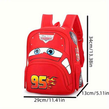 🎒✨ Zaino Asilo Bambini Disney Cars Rosso 34x29x13 cm NUOVO ✅