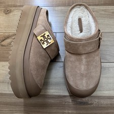 Tory Burch Women's Mellow Shearling Lined Platform Clogs