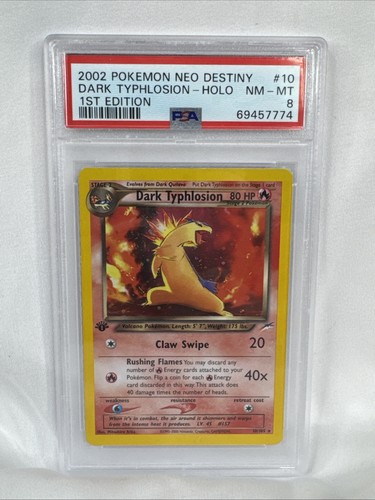 Dark Typhlosion (1st Edition) graded PSA 8 for sale on eBay