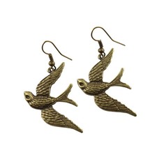 Orecchini - rondini - oro antico