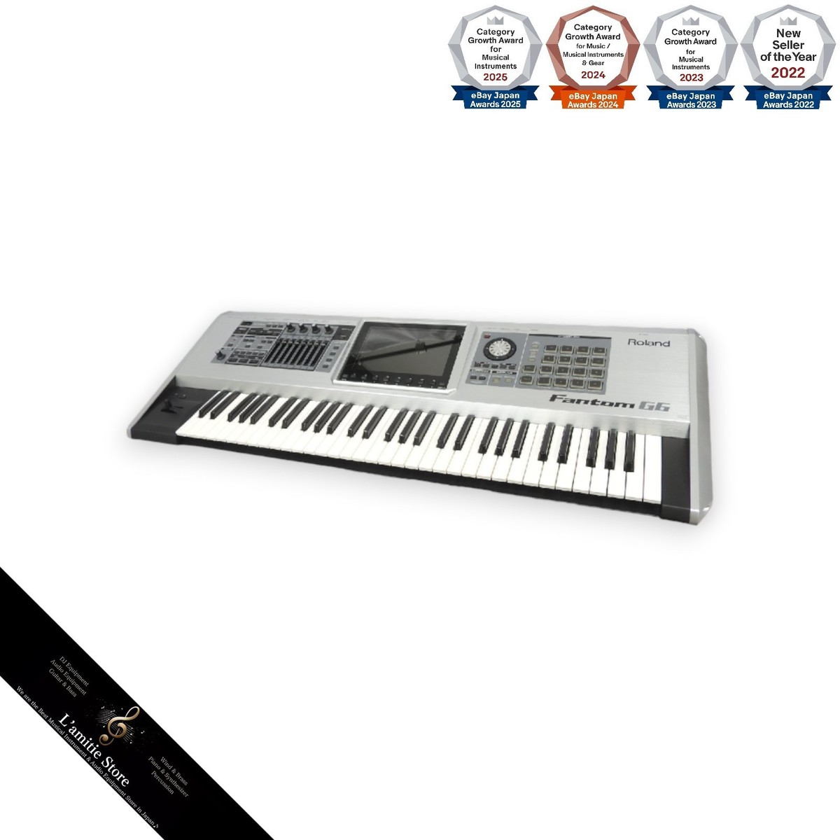 Roland Fantom G6 61-Key Keyboard Synthesizer Music Workstation 