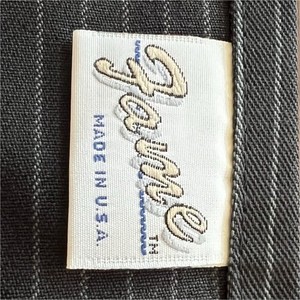 Fame Pinstripe Black Gray Unisex Work Apron Made in USA
