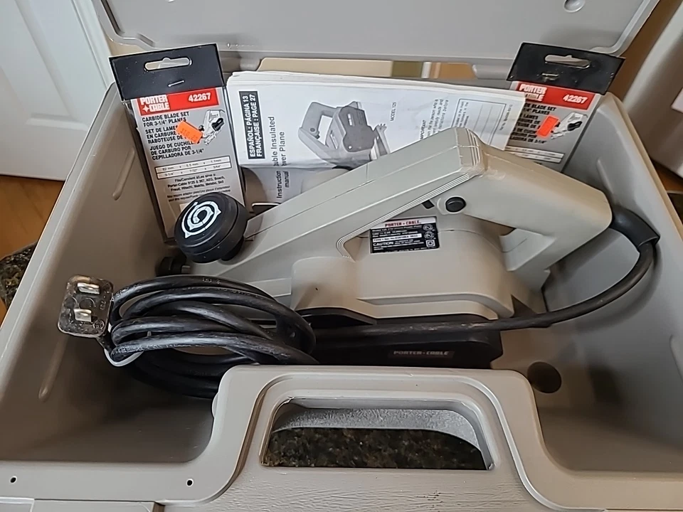 Porter кабель 3-1/4» питания рубанок проводной ручной рубанок модель 125 6 ампер с лезвиями - Изображение 3 из 4