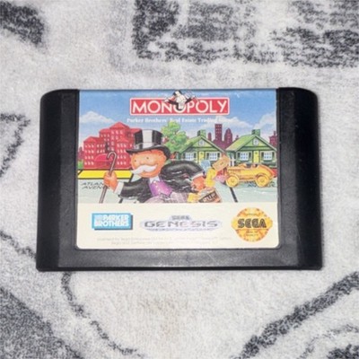 Sega Genesis Monopoly Parker Brothers Board Game Classic Video Game Cartridge