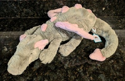 Authentic Rare Jellycat Malachy Dragon OLV2DD Large PinkGreen