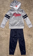 PUMA Little Boy Fleece Hoodie Joggers Set Blue/Red Size 4