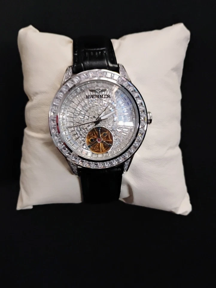 Men's Silver Baguette 5A Cz Diamond Jacob Hammer Watch - Image 2 of 4