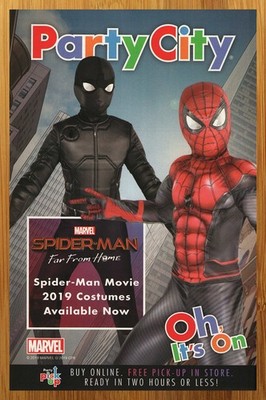 2019 Party City Spider-Man Far from Home Print Ad/Poster Halloween Costume Art