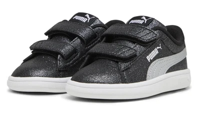PUMA GIRLS SMASH 3.0 GLITZ GLAM V TRAINERS SHOES JUNIOR KIDS INFANT BABY TODDLER