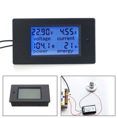 DC 20A 100V LCD Digital Volt Voltage Watt Current Power Meter Ammeter Voltmeter*