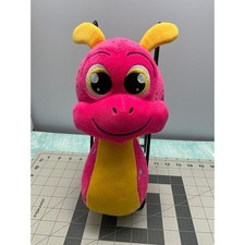 Pink Yellow Star Snail Plush Stuffed Animal Toy Sparkly