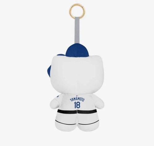 Hello Kitty x LA Dodgers Yoshinobu Yamamoto 7” Plush Mascot Keychain Sanrio FOC - Picture 2 of 4