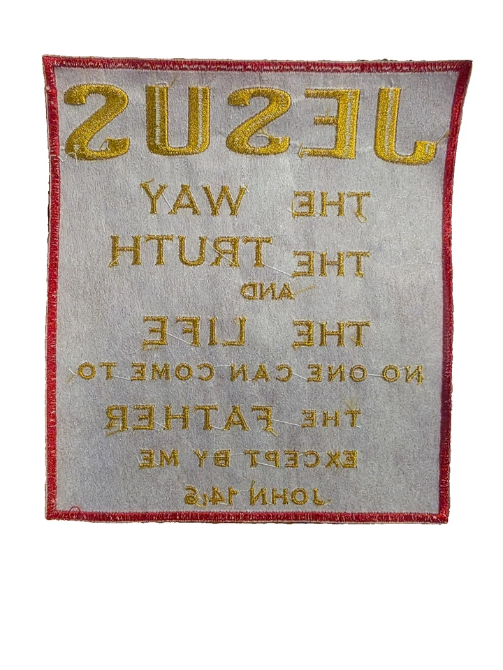 JOHN 14:6 LGE PATCH embroidered JESUS BIBLE VERSE RELIGIOUS SEW-ON~7" W x 8.75"L - Image 2 of 4