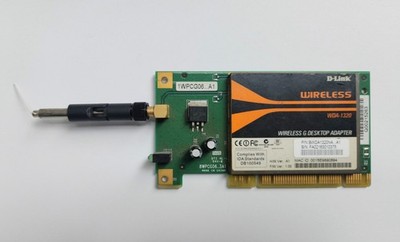 D-Link WDA-1320 Wireless G Desktop Adapter 54Mb/s RP-SMA PCI Card