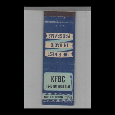 Matchbook Cover Radio Station KFBC Cheyenne, WY