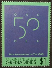 SAINT VINCENT - 50 lat org. Stany Amerykańskie "OPA", 1948 - 1998**  