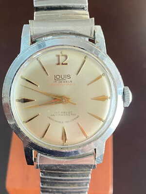 VINTAGE MEN'S LOUIS WRIST WATCH, SUPER AUTOMATIC, CAL.AS 1700/01, KEEPING TIME 