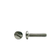 #4-36 x 1/4" PAN HEAD SLOTTED, MACHINE SCREWS, STAINLESS STEEL, 18-8, SELECT QTY