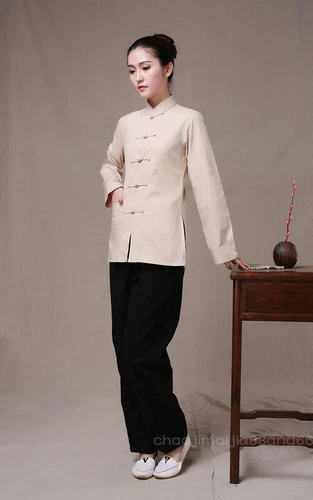 100% Cotton Chinese Traditional Women's Kung Fu Taichi Martial Arts shirt jacket - Picture 16 of 26