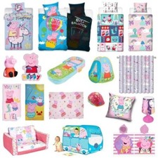 Peppa Pig Kids Bedroom Range - Duvet Cover Set Cushion Towel Lamp Blanket  More