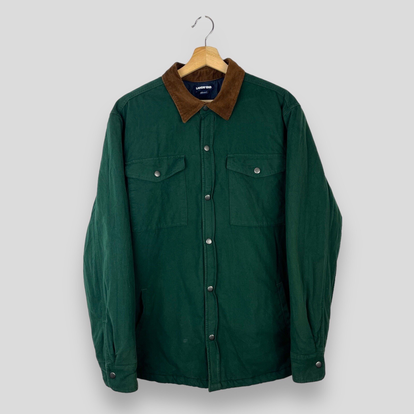 Mens Lands End Chore Jacket Barn Field Workwear Cordu… Gem