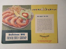vintage Southern Star Shrimp recipes ad card 