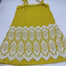 Anthropologie Floreat Yellow Cloud Dress Women’s Size 4 Lace Embroidery