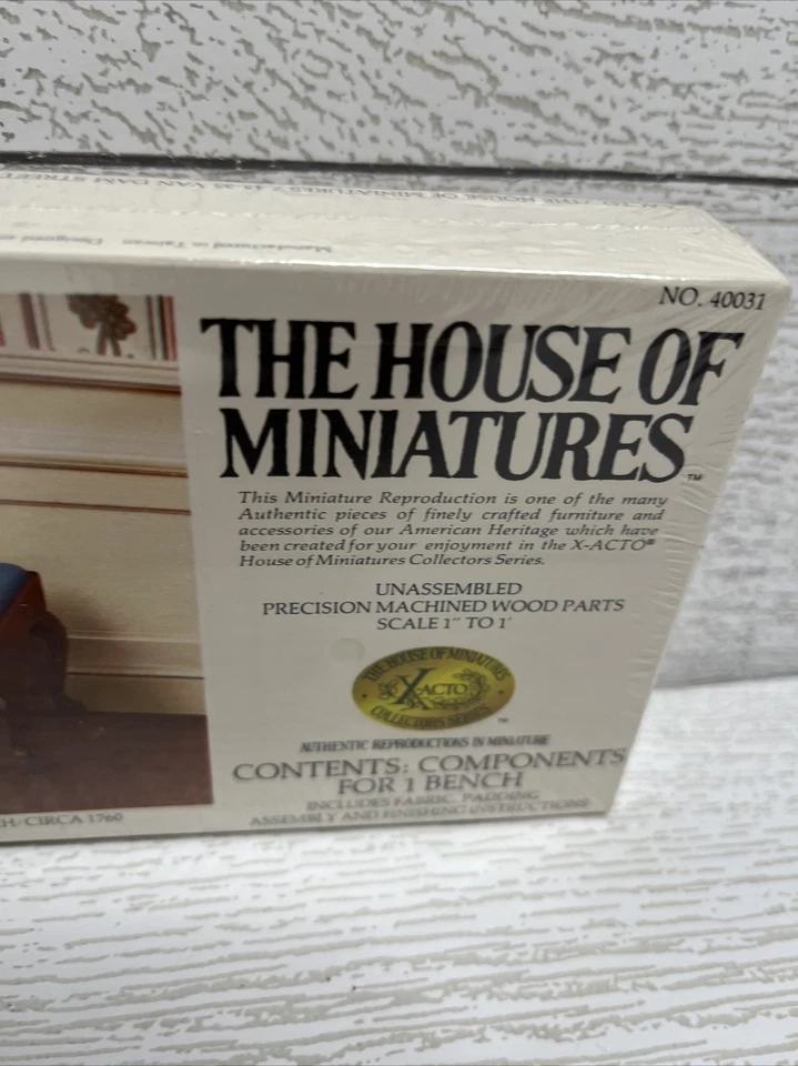 Muñeca Chippendale Bench Sellada Vintage 1977 The House of Miniatures Nº 40031 Foto 2 de 4