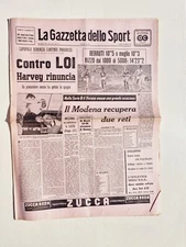 GAZZETTA DELLO SPORT 30 APRIL 1962 ADVERTISING AGIP - BERRUTI - DAVE TORK - LAZIO