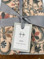 Studio D Quilted Euro Sham TASHSA NWT! Pillowcase