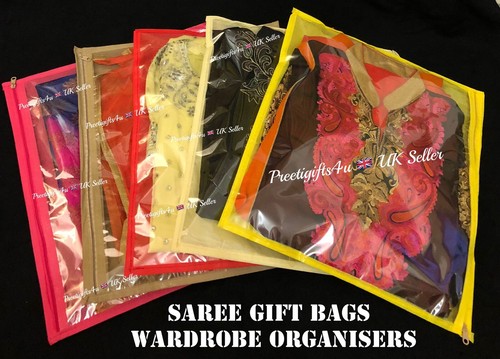 10 X Saree Bags Wardrobe Cloth Storage 