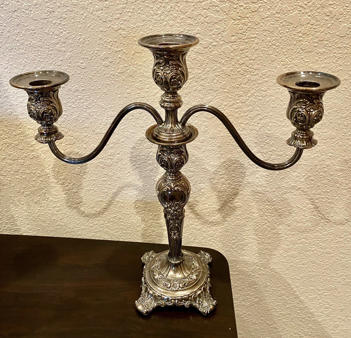 WM Rogers and son Silverplate Candelabra, Victorian Rose Design | eBay