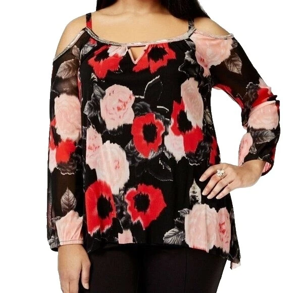 Floral Plus Size Tops 3X Size for Women