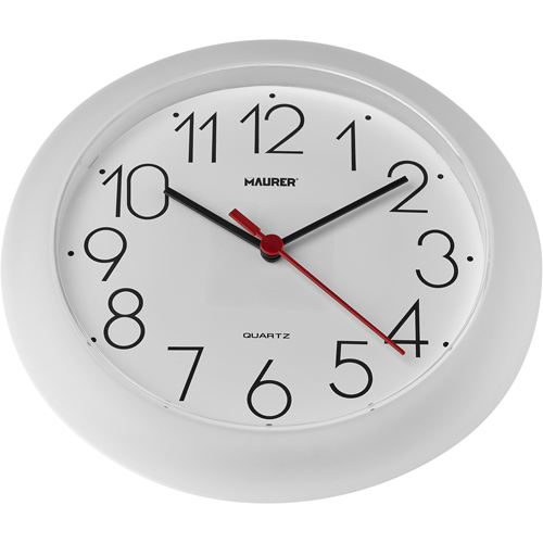 MAURER 5152005 Reloj De Pared Ø 25 cm. Color Blanco
