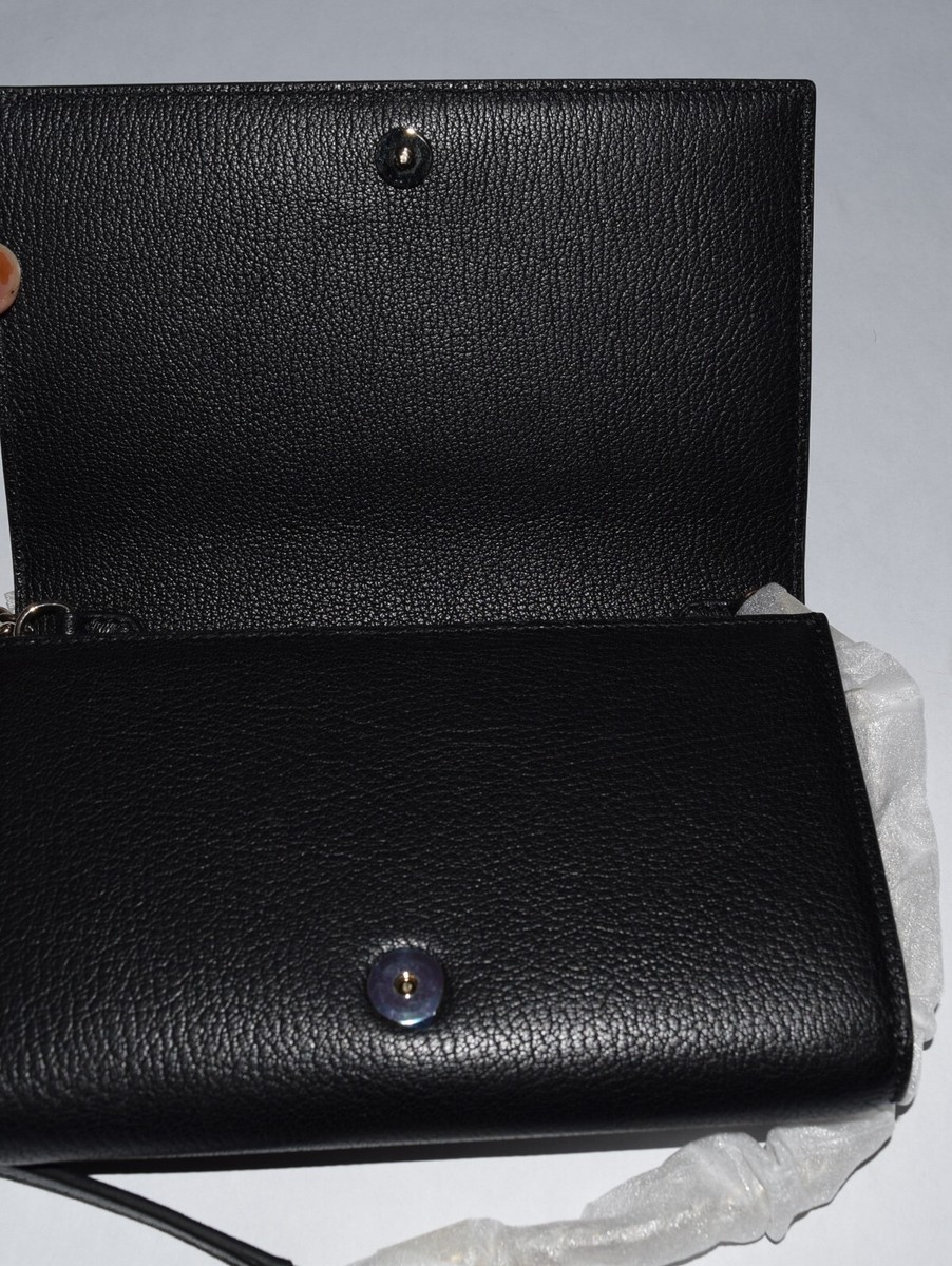 NWT Authentic JIMMY CHOO Sonia Black Leather Bag Emboss
