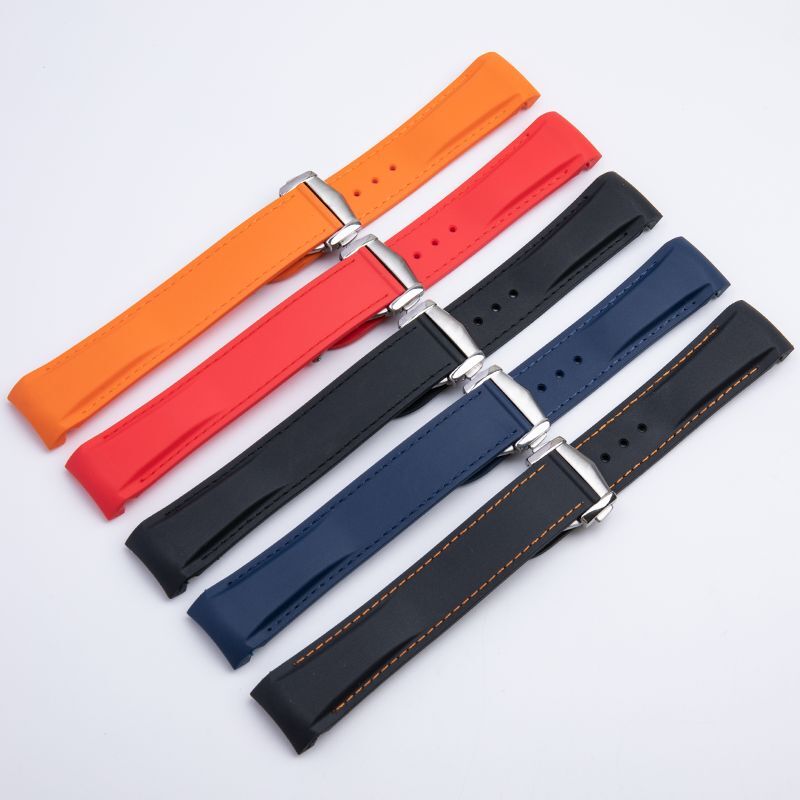 20 mm 22 mm Silicone Watch Strap Fits For Omega Seamaster 300 Planet Ocean 600 image 2