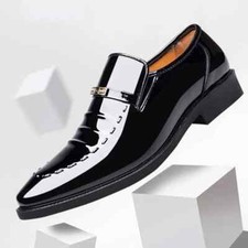 Mens Dress Shoes Genuine Leather Quality Pointed Toe Business Party Social Shoes