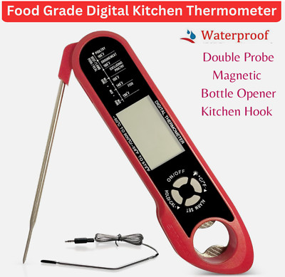 Digitales Fleischthermometer mit Sofortanzeige Kochen Lebensmittel Temperaturfühler LCD Küche
