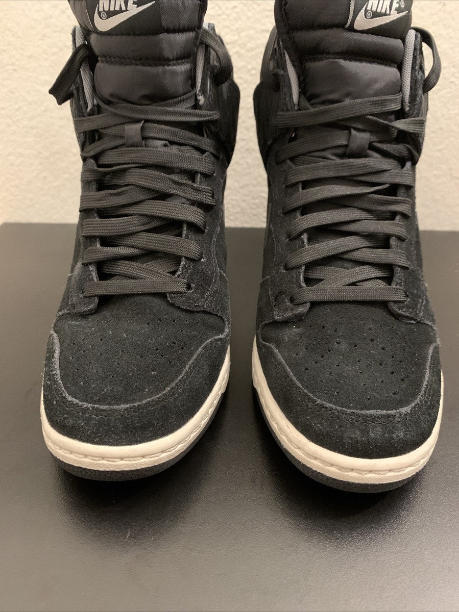 Nike Dunk Sky Hi Print Black White Women's Sz 8.5 543258-002