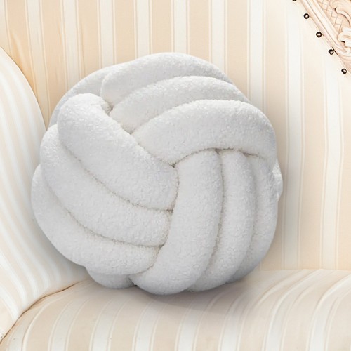 Soft Knot Ball Pillows Round Throw Pillow Cushion Plush Pillow Knotted Pillow - Picture 7 of 13