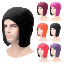 Winter Warm Cap Windproof Fleece Hat Skull Cap Running Beanie Hat for Men Women