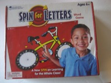 NIB Learning Resources SPIN FOR LETTERS Wheel GAME word building skills SEALED