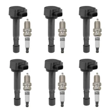 6pcs Ignition Coil & Spark Plug Set For 2003 04 05 06 07 08 Honda Pilot 3.5L V6