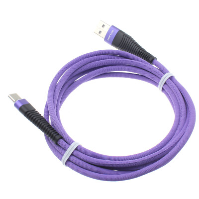 6FT LONG USB-C CABLE PURPLE TYPE-C FAST CHARGER POWER CORD for PHONES & TABLETS