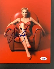 Sharon Stone Signed Photo 8x10 Basic Instinct Catwoman Casino Autograph PSA/DNA