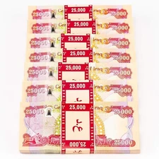 IRAQI DINAR 1/2 Million 500,000 20x 25,000 COA Guaranteed Uncirculated Iraq $$$