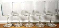 Set of 5 Clear Dessert Cocktail Glasses 5.5” tall 2.5” wide base (new w/o box)