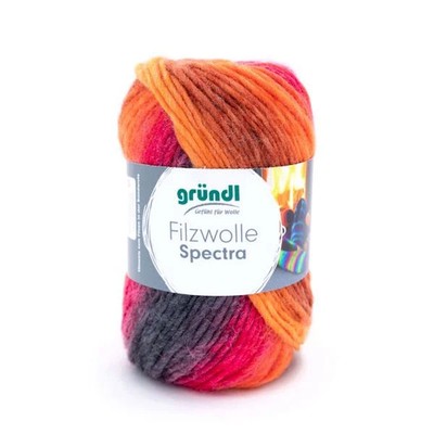 Gründl Filzwolle Spectra 100 g vulcano multicolor  Filzwolle